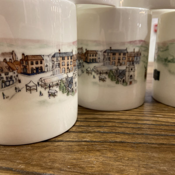 Patisserie Malton mug with the Malton shops